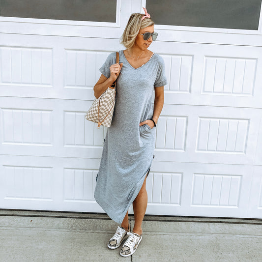Wardrobe Basics: Maxi dress styled for spring