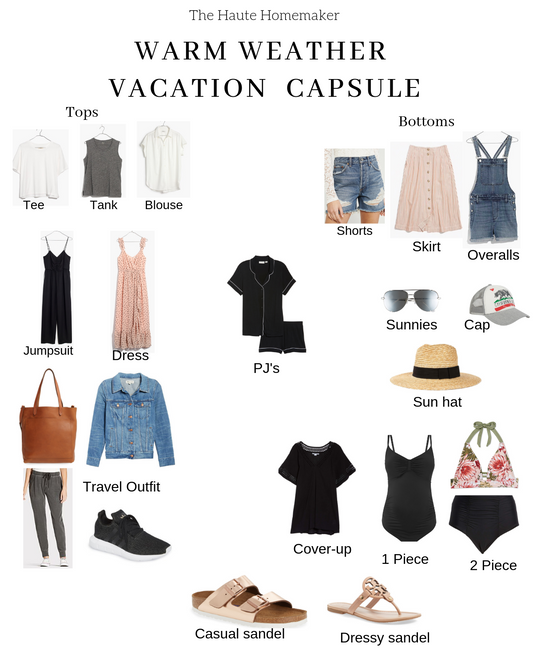 What to Pack: Warm Weather Vacation Capsule